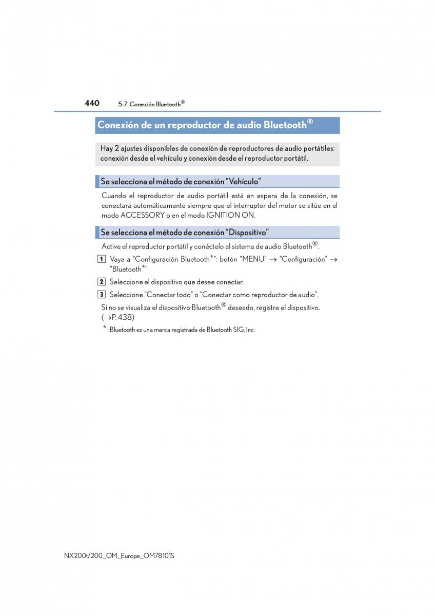 Lexus NX manual del propietario / page 440