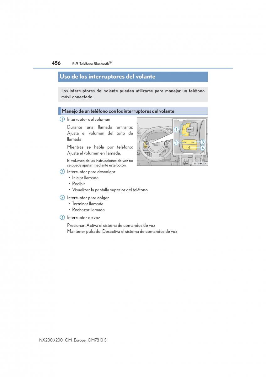 Lexus NX manual del propietario / page 456