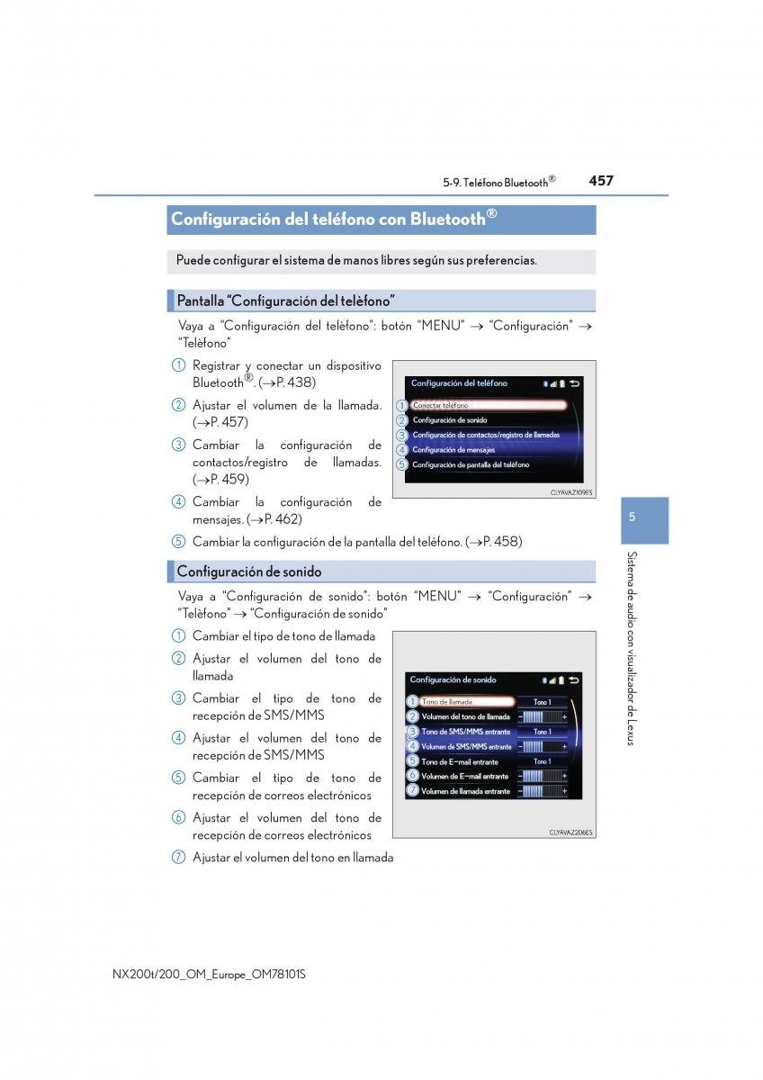 Lexus NX manual del propietario / page 457