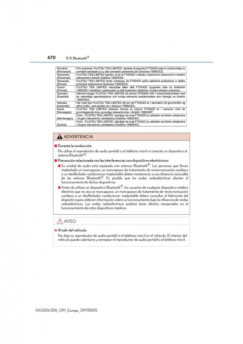 Lexus NX manual del propietario / page 470