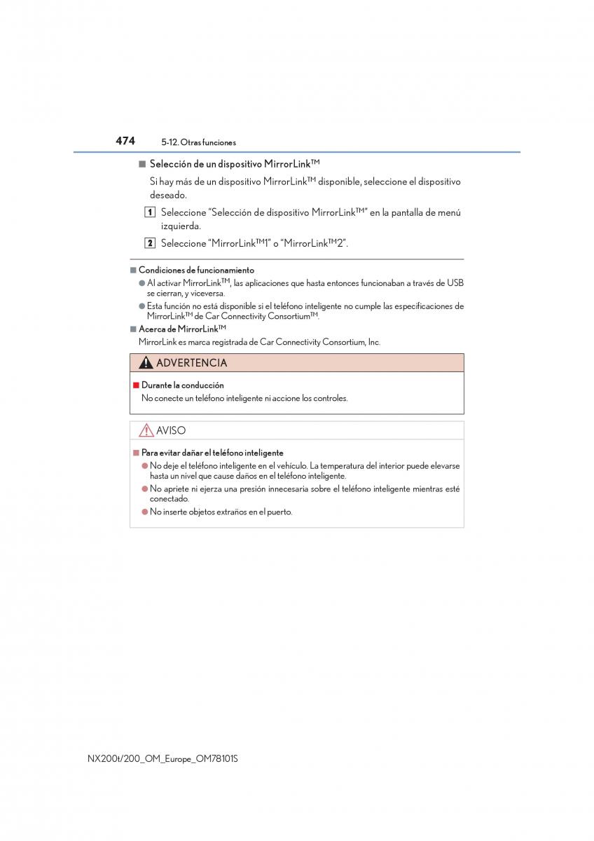 Lexus NX manual del propietario / page 474