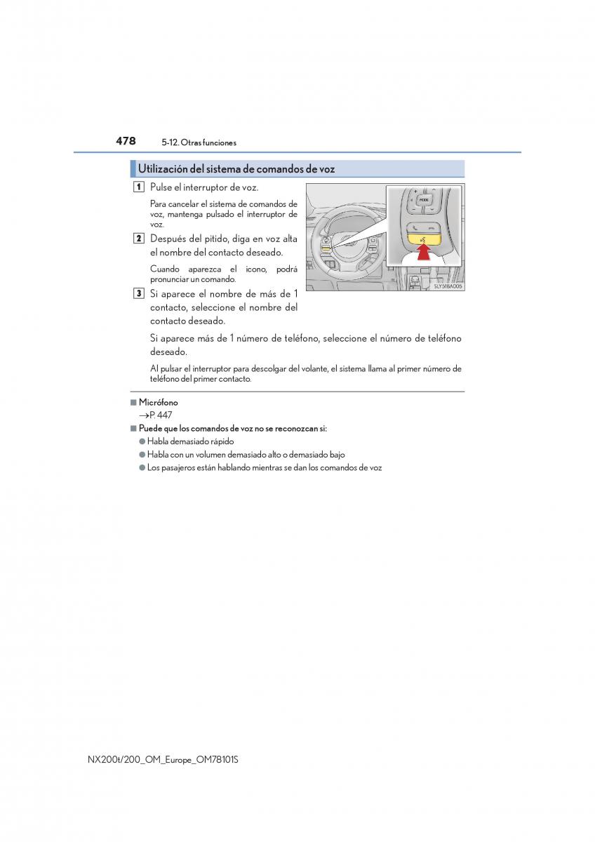 Lexus NX manual del propietario / page 478