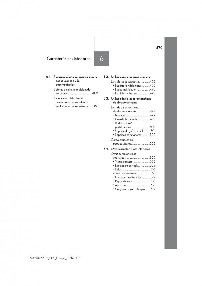 Lexus NX manual del propietario / page 479