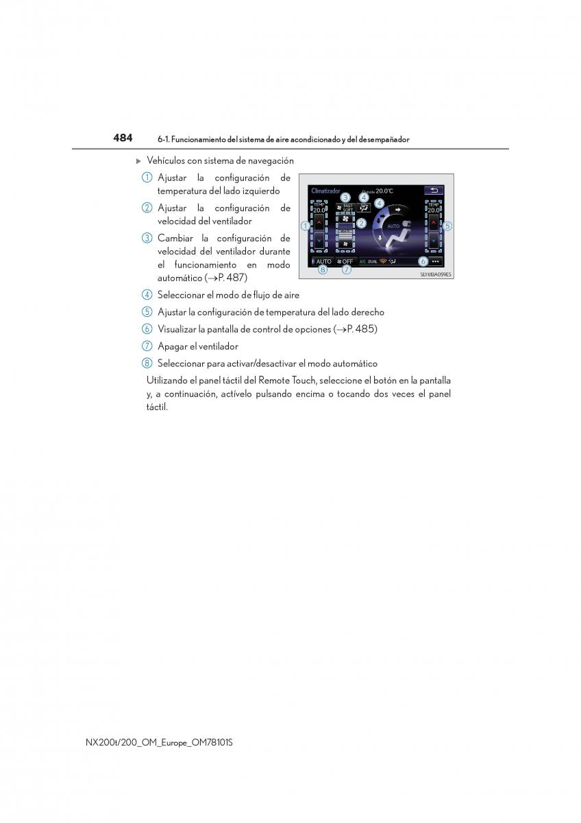 Lexus NX manual del propietario / page 484