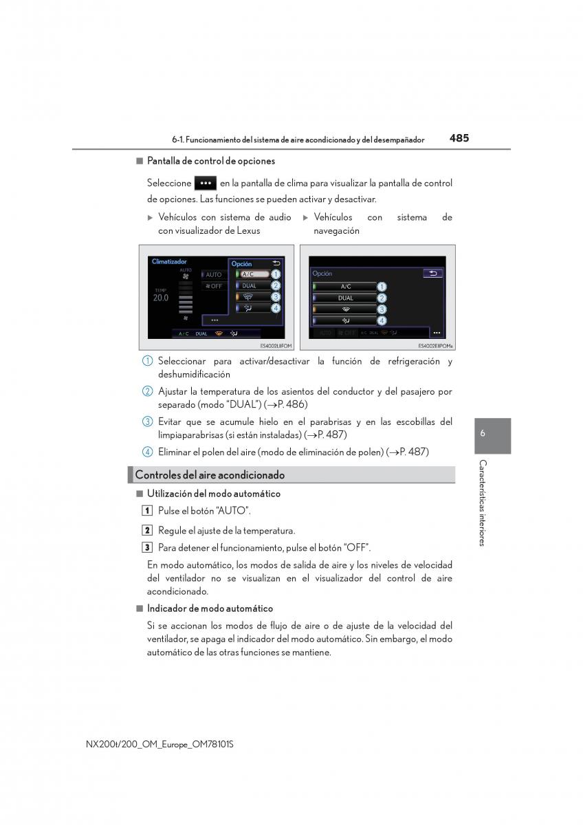 Lexus NX manual del propietario / page 485