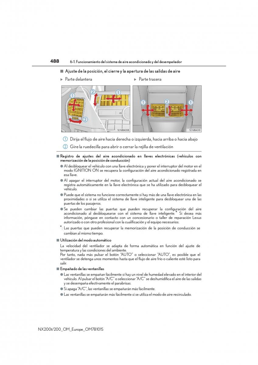 Lexus NX manual del propietario / page 488