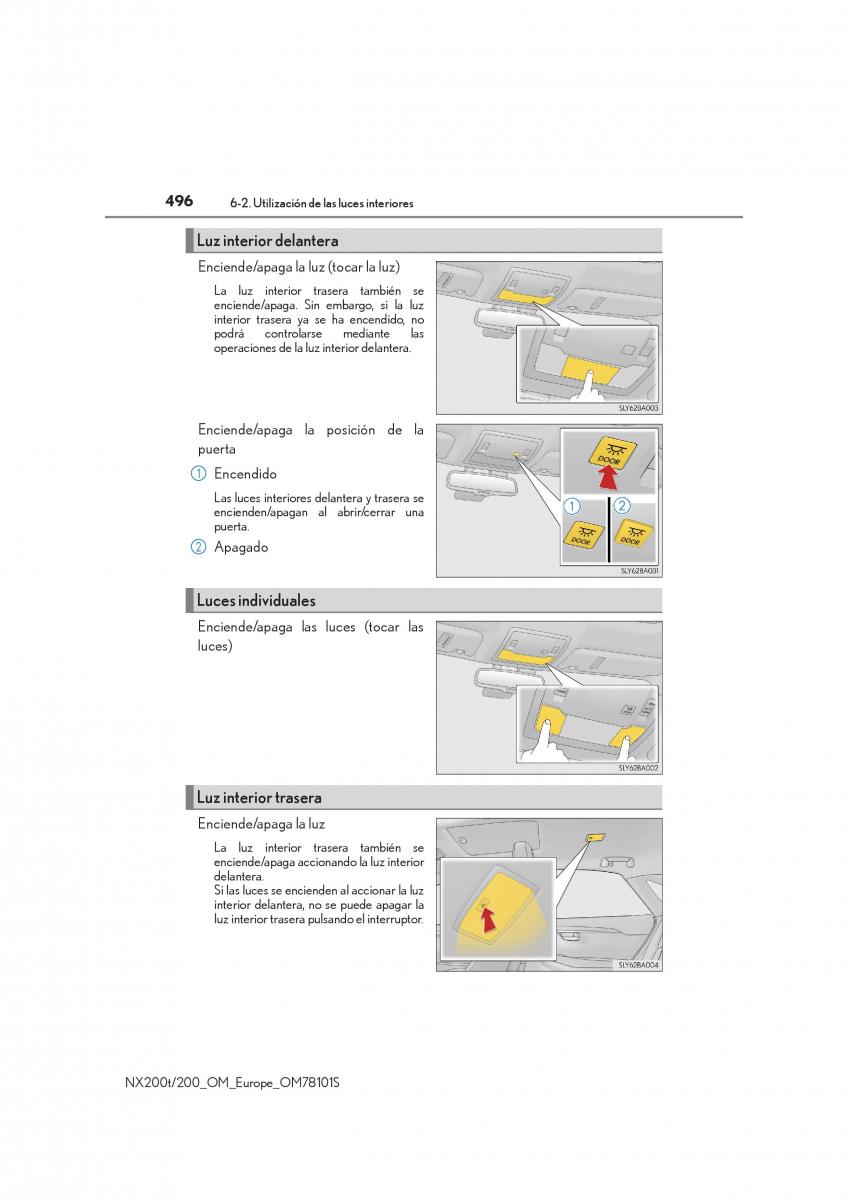 Lexus NX manual del propietario / page 496