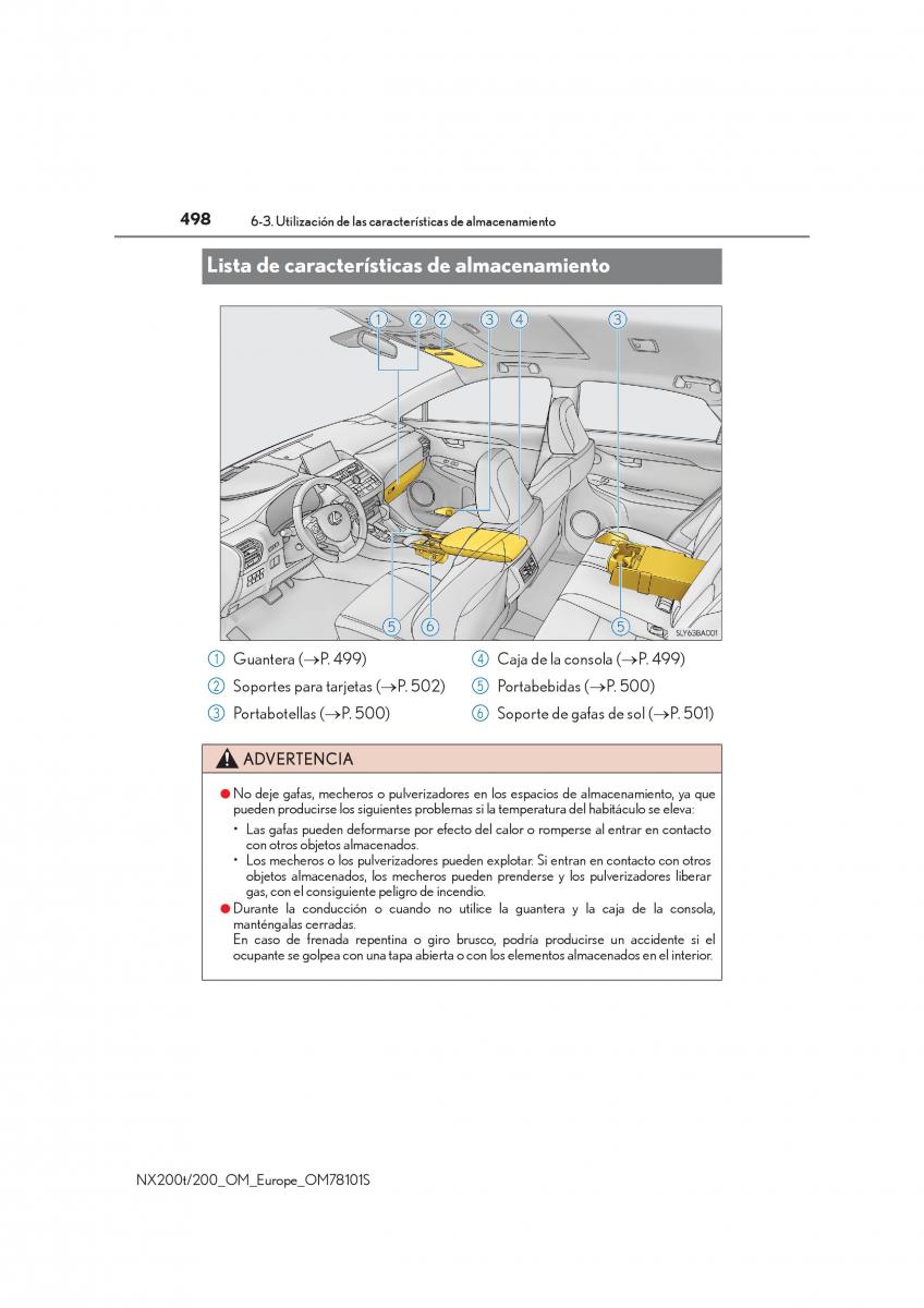 Lexus NX manual del propietario / page 498