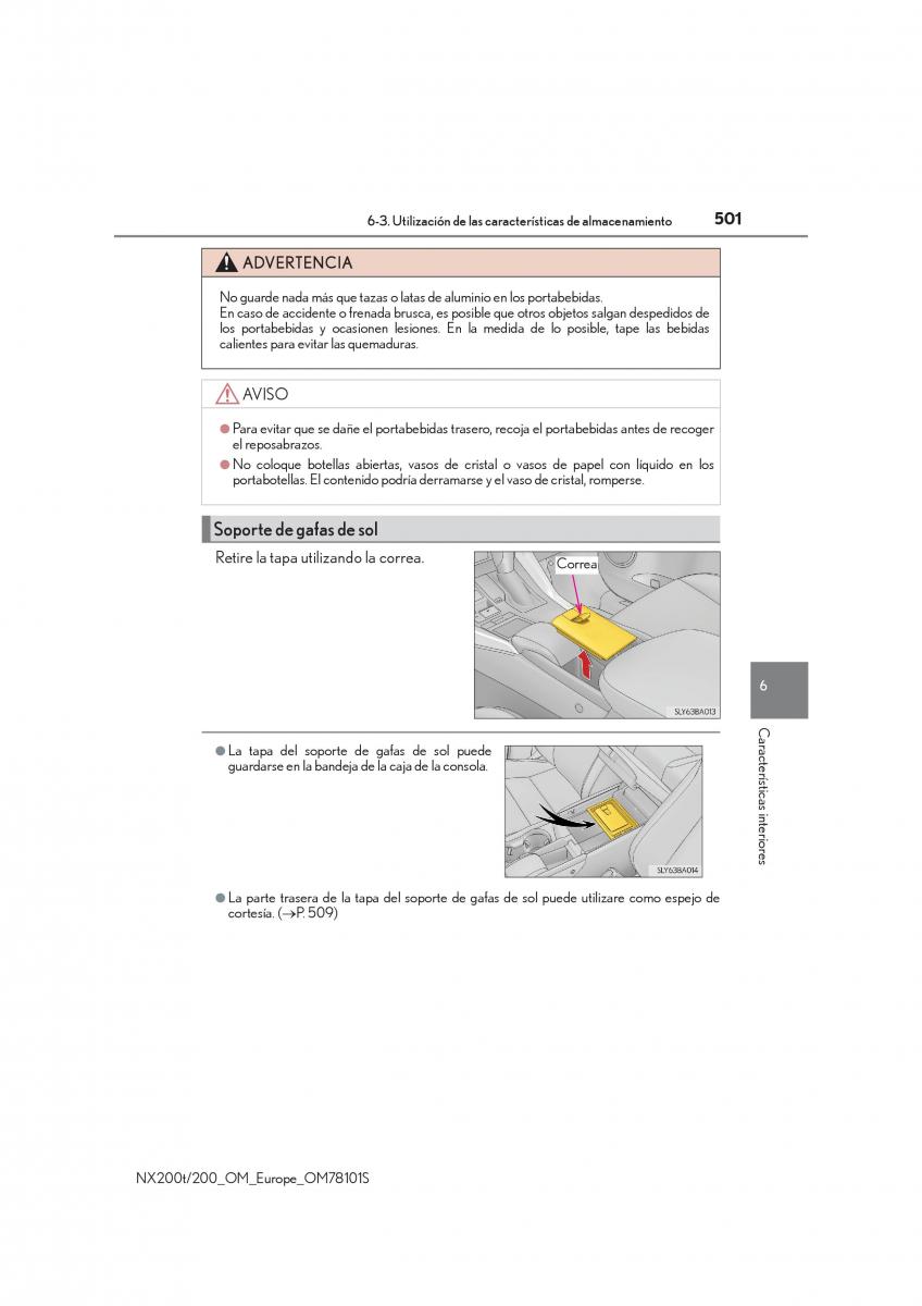 Lexus NX manual del propietario / page 501