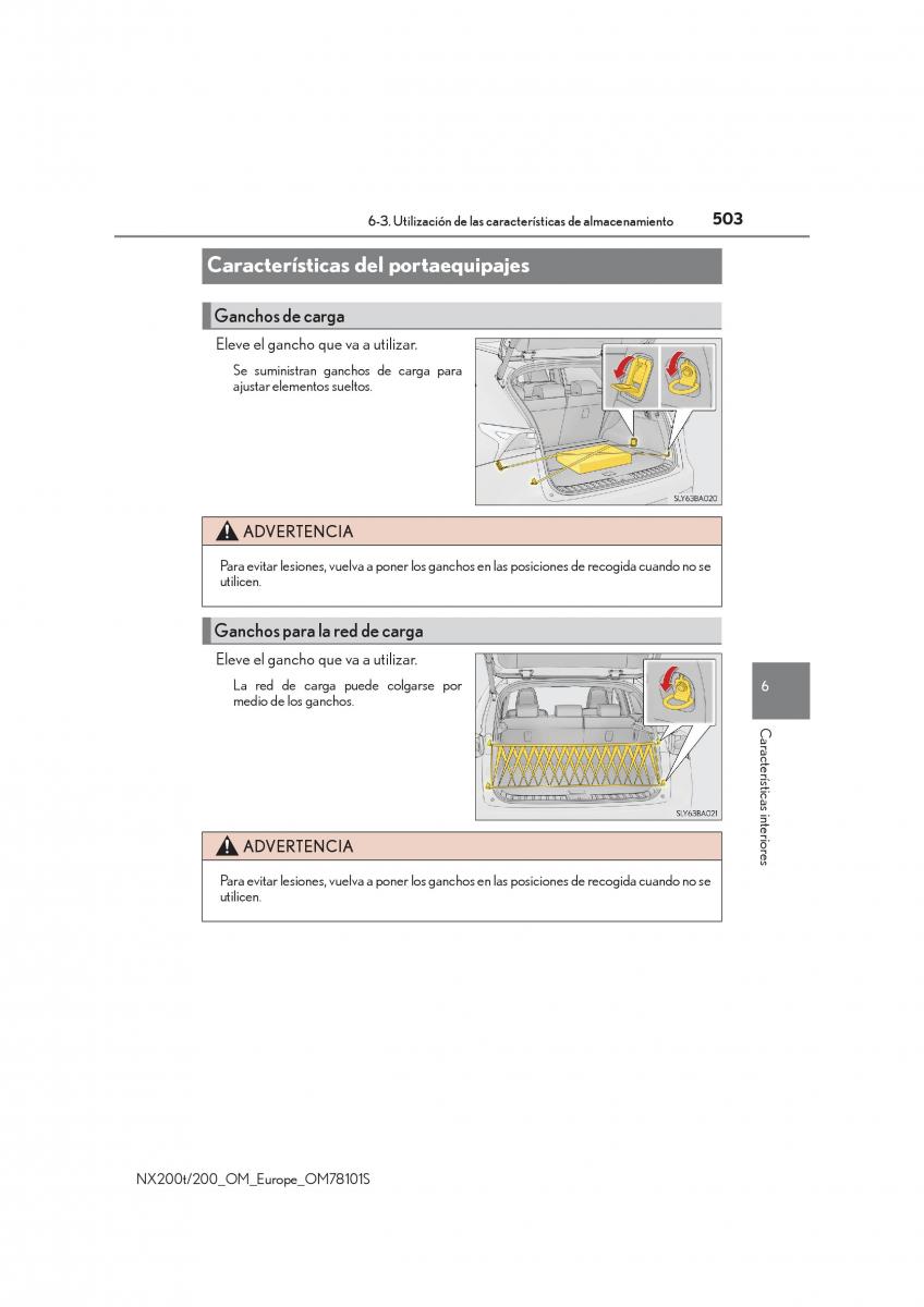 Lexus NX manual del propietario / page 503