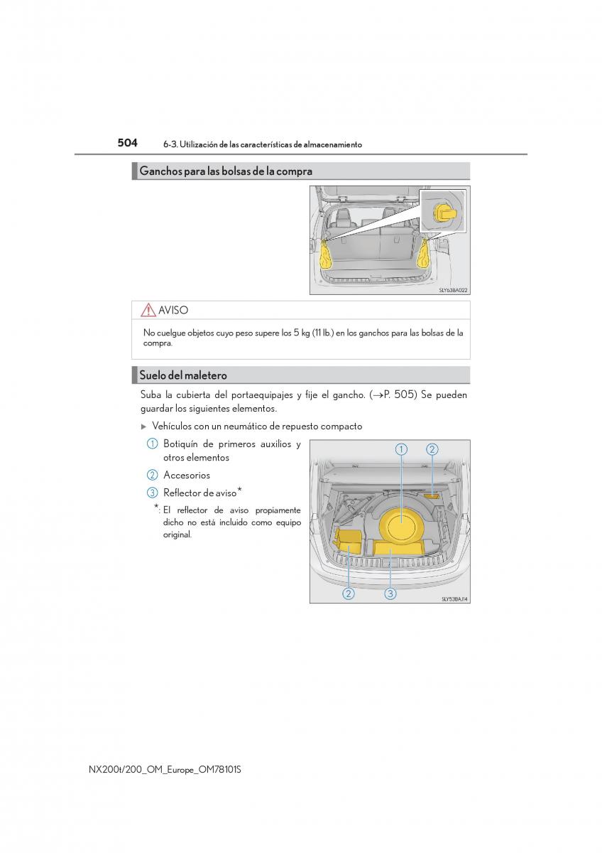 Lexus NX manual del propietario / page 504