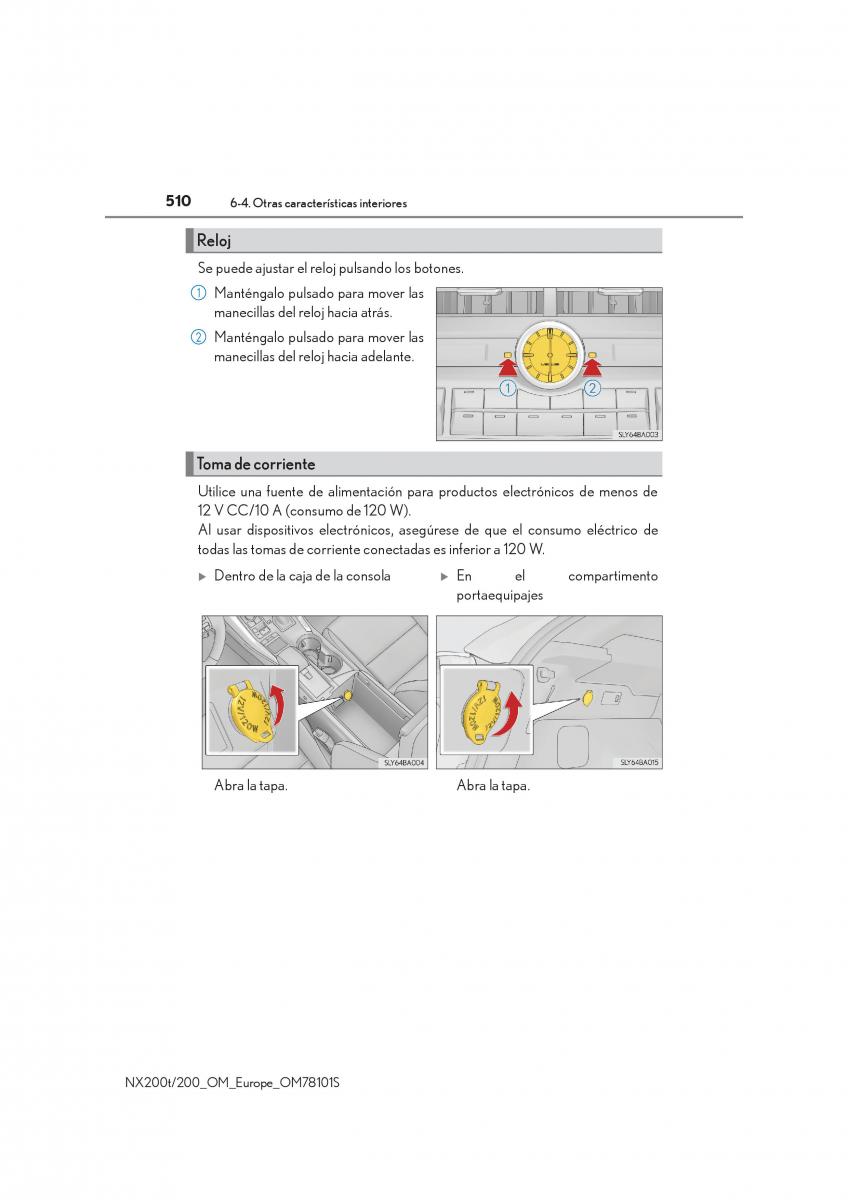 Lexus NX manual del propietario / page 510