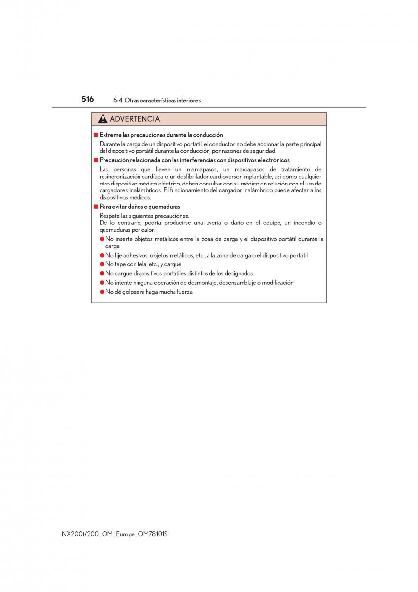 Lexus NX manual del propietario / page 516