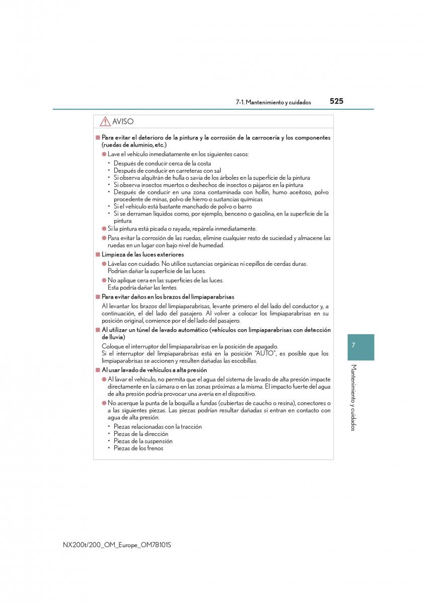 Lexus NX manual del propietario / page 525