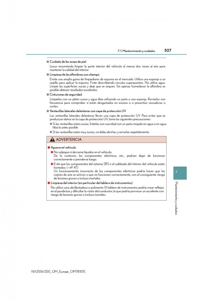 Lexus NX manual del propietario / page 527