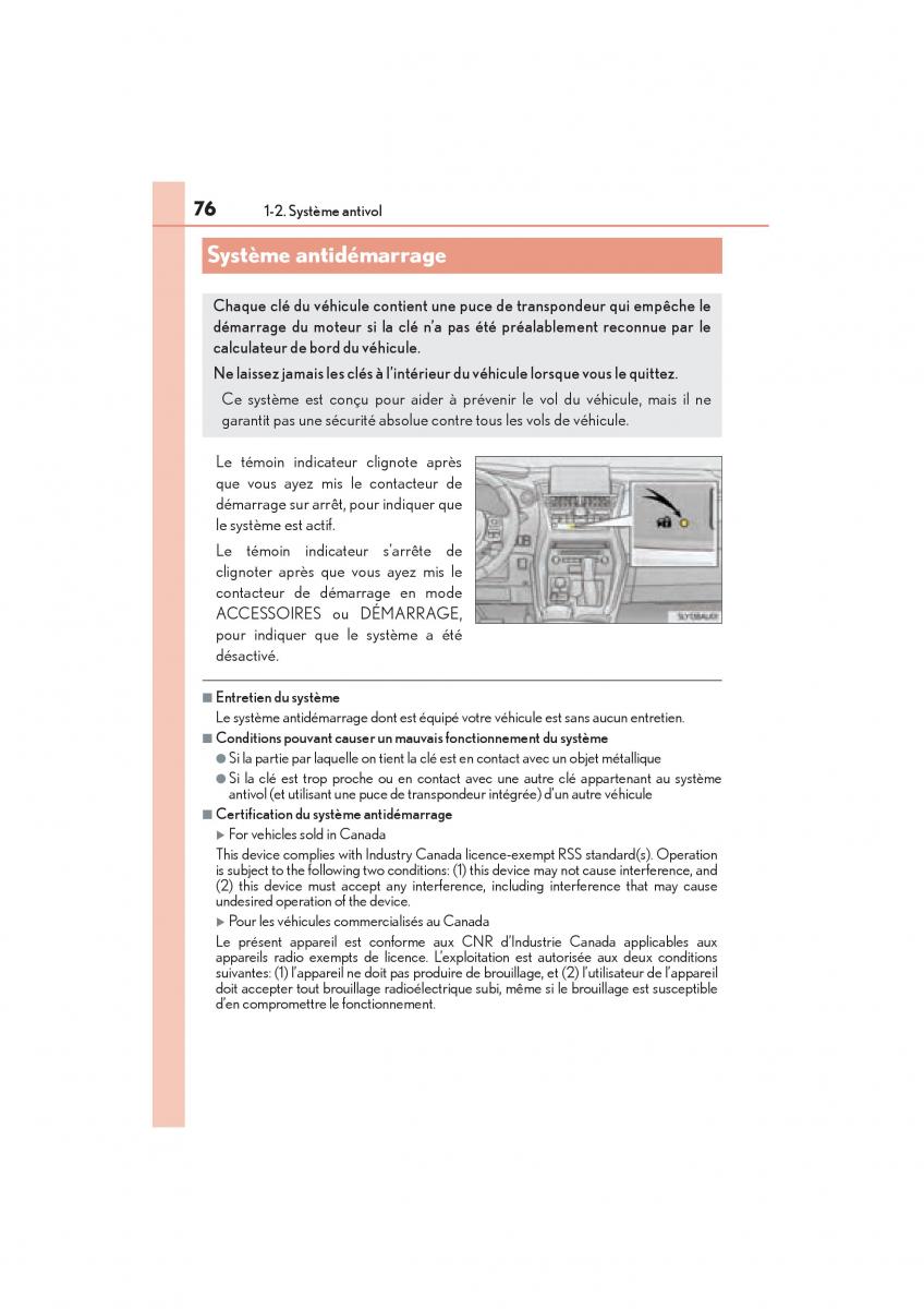 Lexus NX manuel du proprietaire / page 78