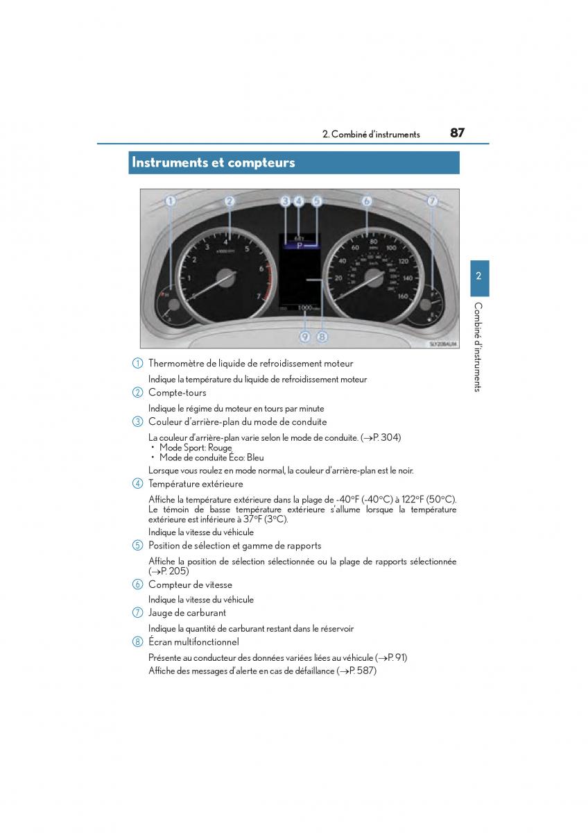 Lexus NX manuel du proprietaire / page 89