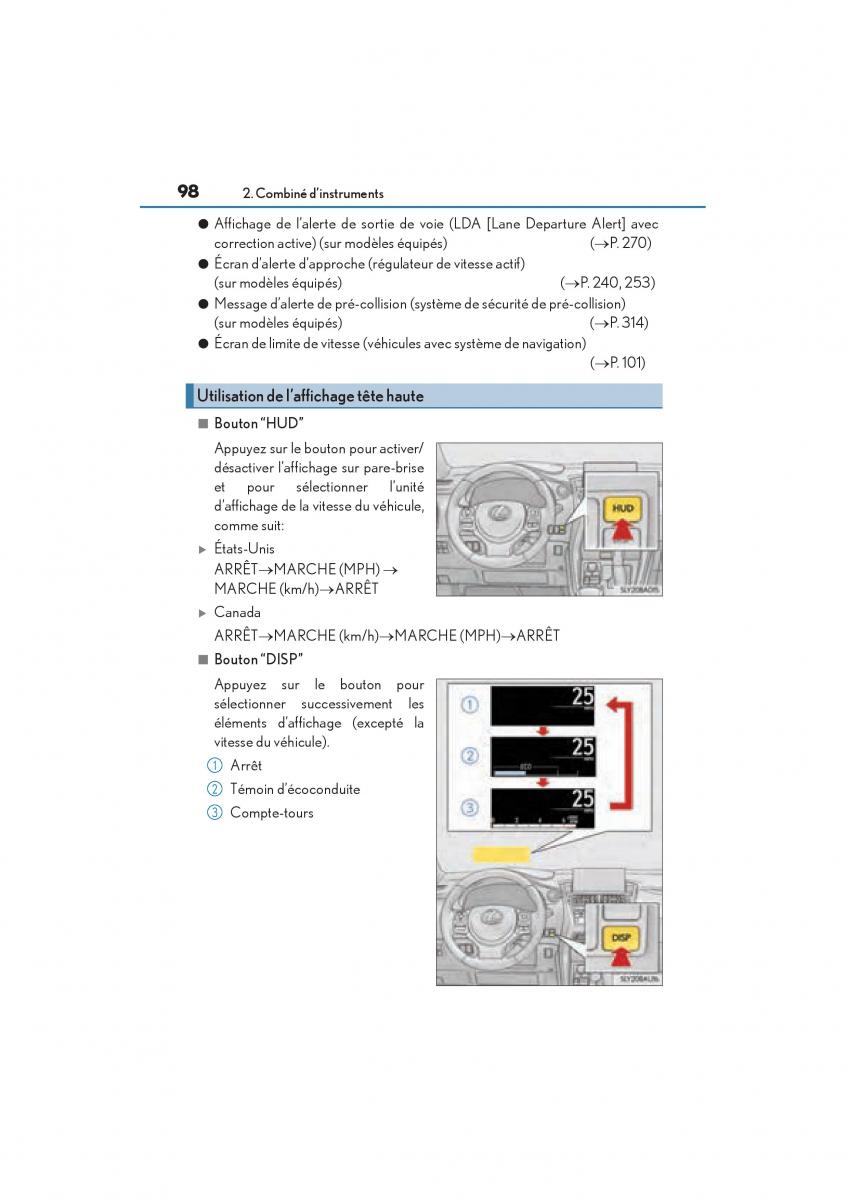 Lexus NX manuel du proprietaire / page 100