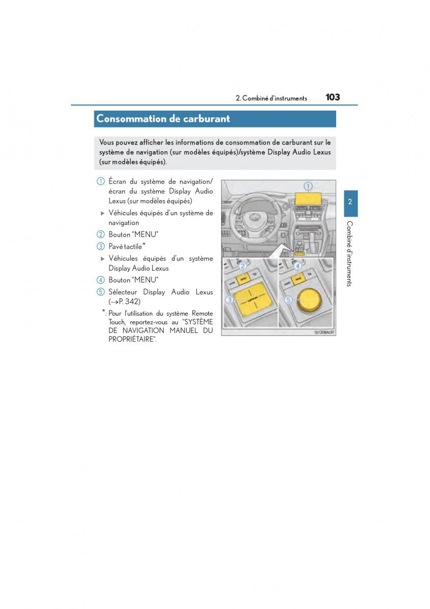 Lexus NX manuel du proprietaire / page 105