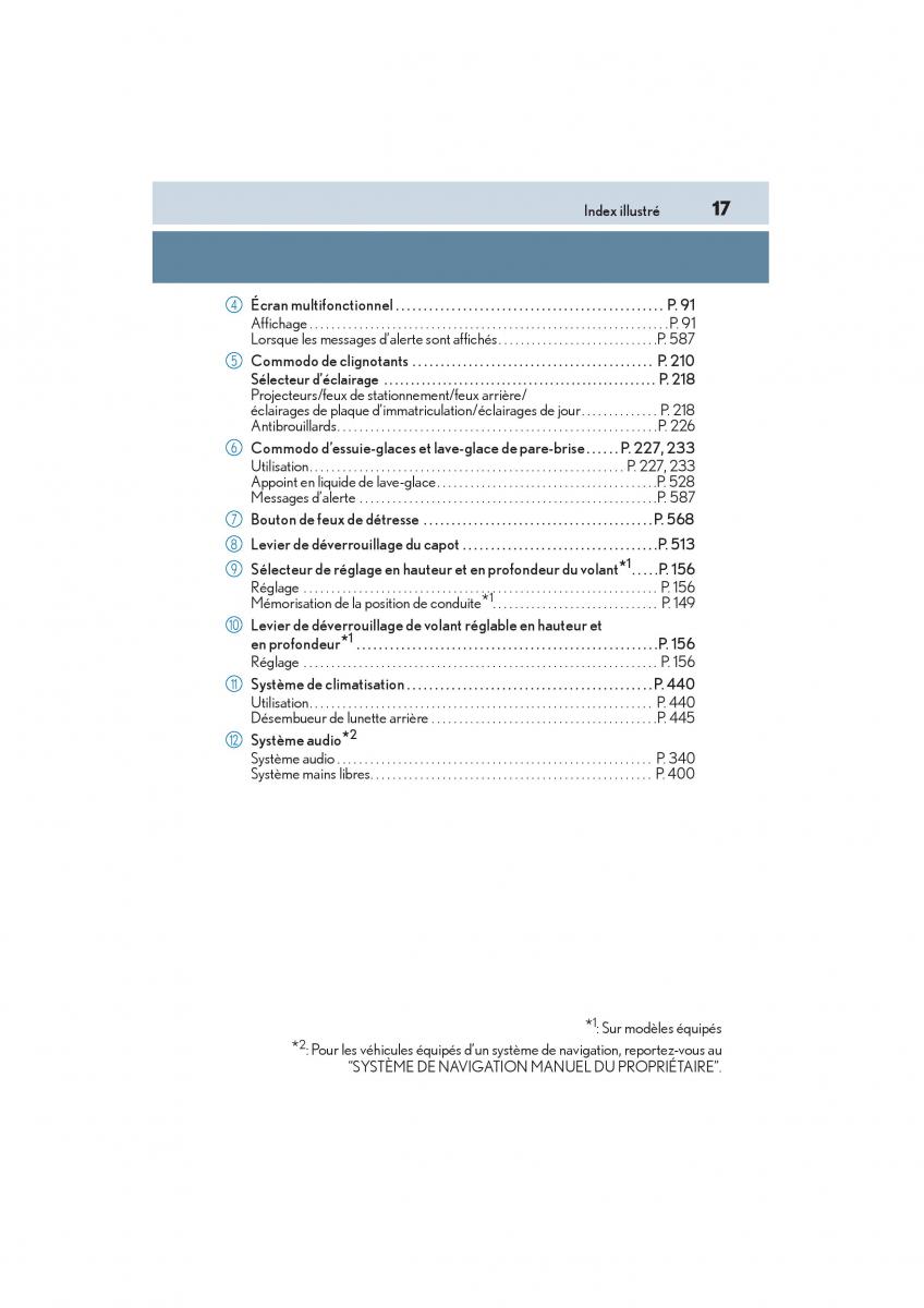 Lexus NX manuel du proprietaire / page 19