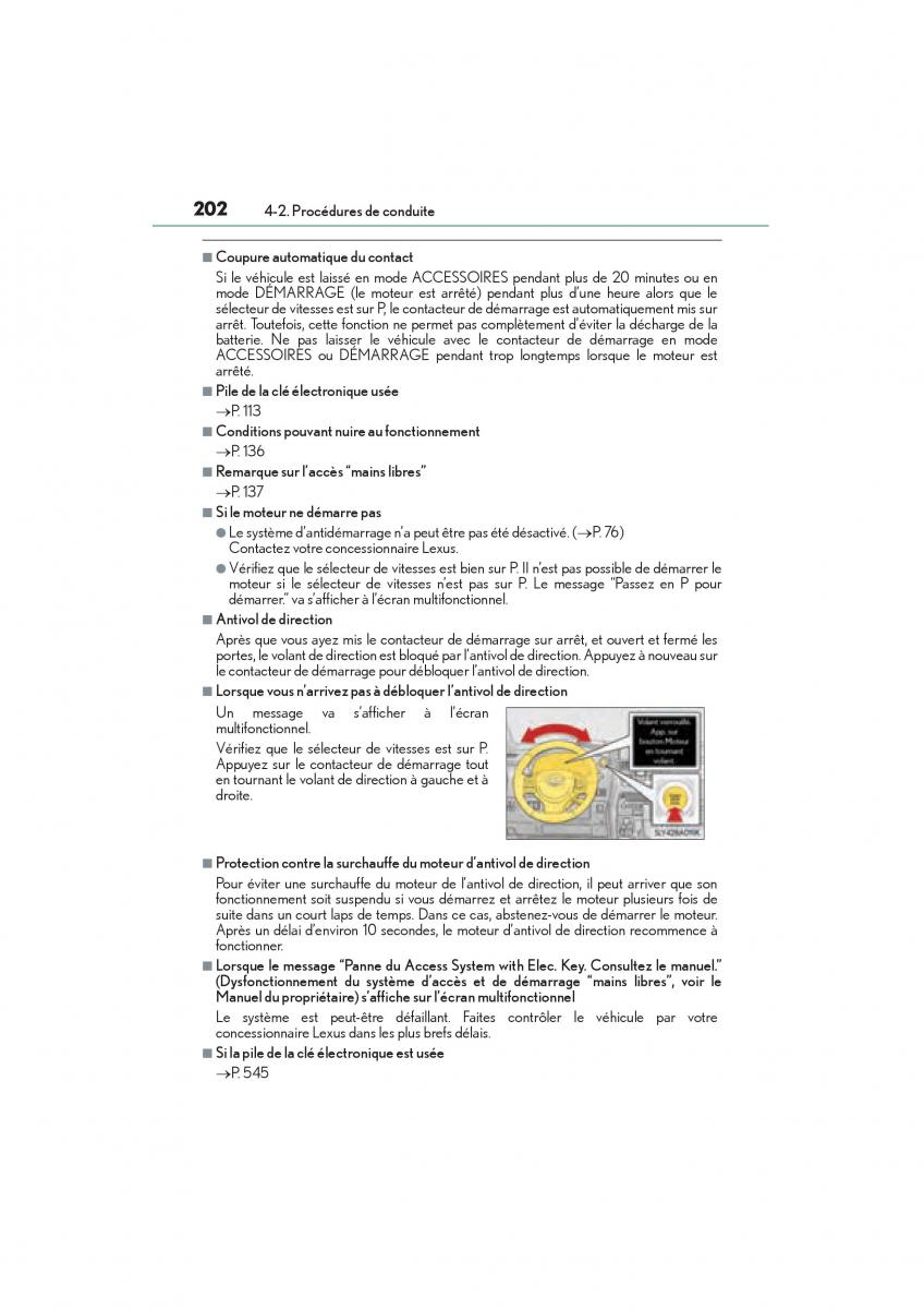 Lexus NX manuel du proprietaire / page 204