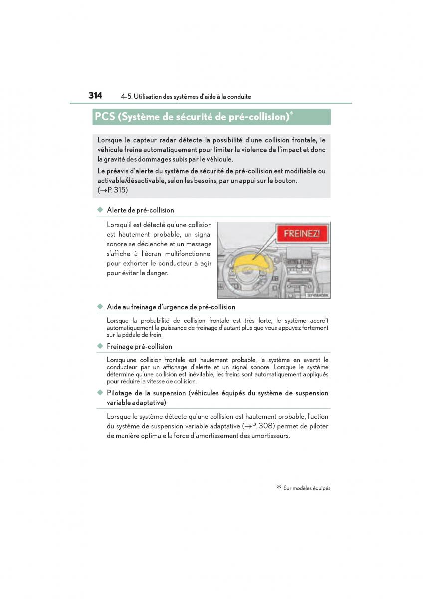 Lexus NX manuel du proprietaire / page 316