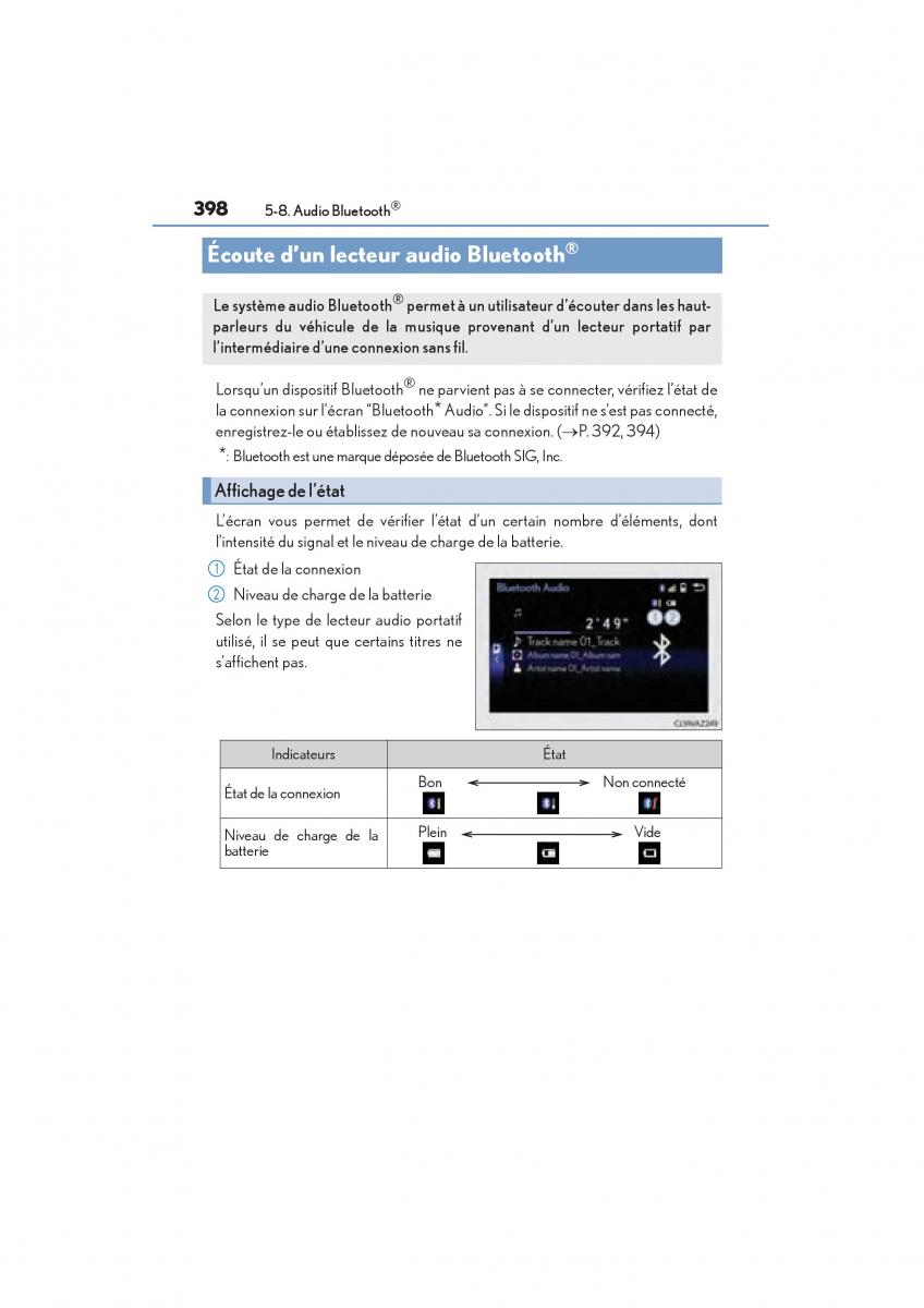 Lexus NX manuel du proprietaire / page 400