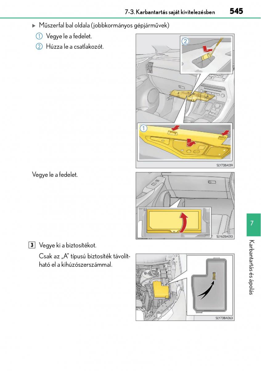 Lexus NX Kezelesi utmutato / page 545