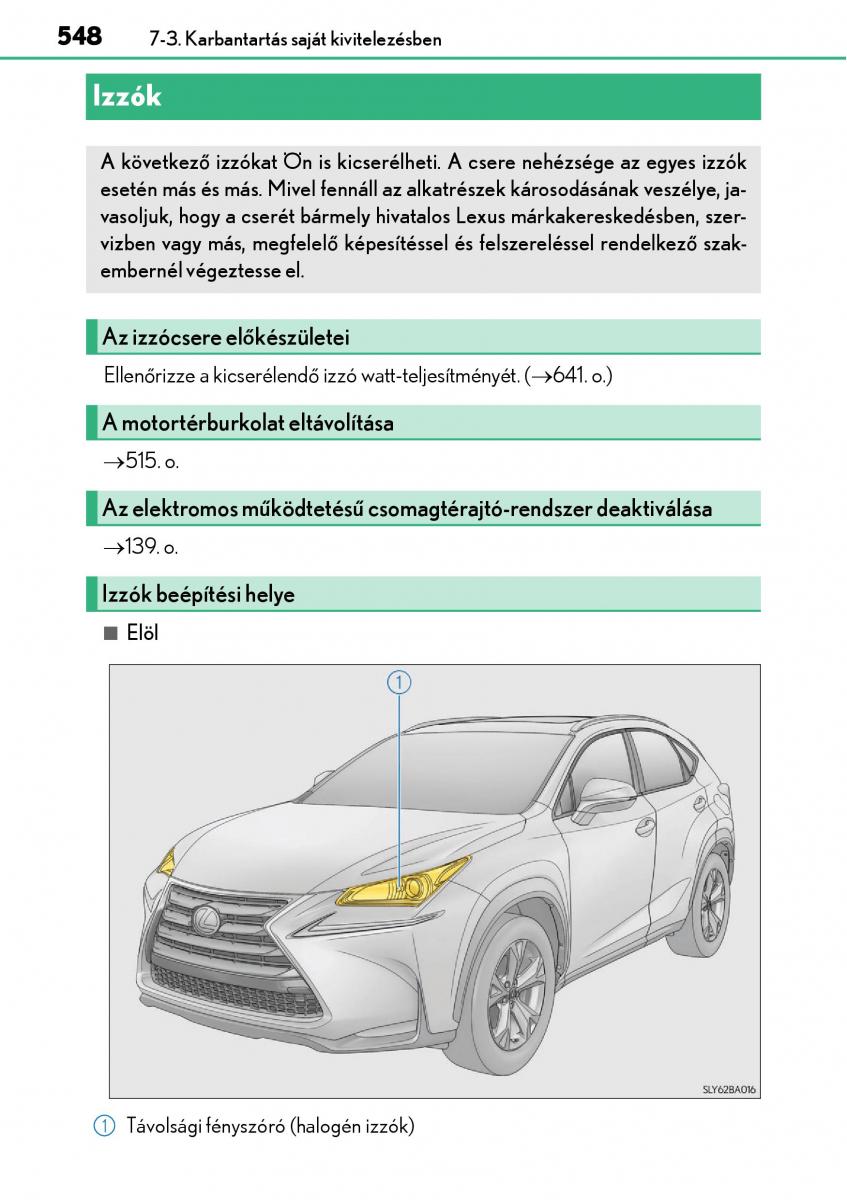 Lexus NX Kezelesi utmutato / page 548