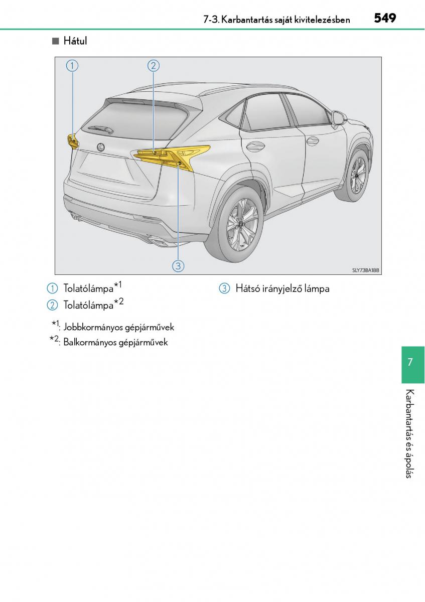 Lexus NX Kezelesi utmutato / page 549