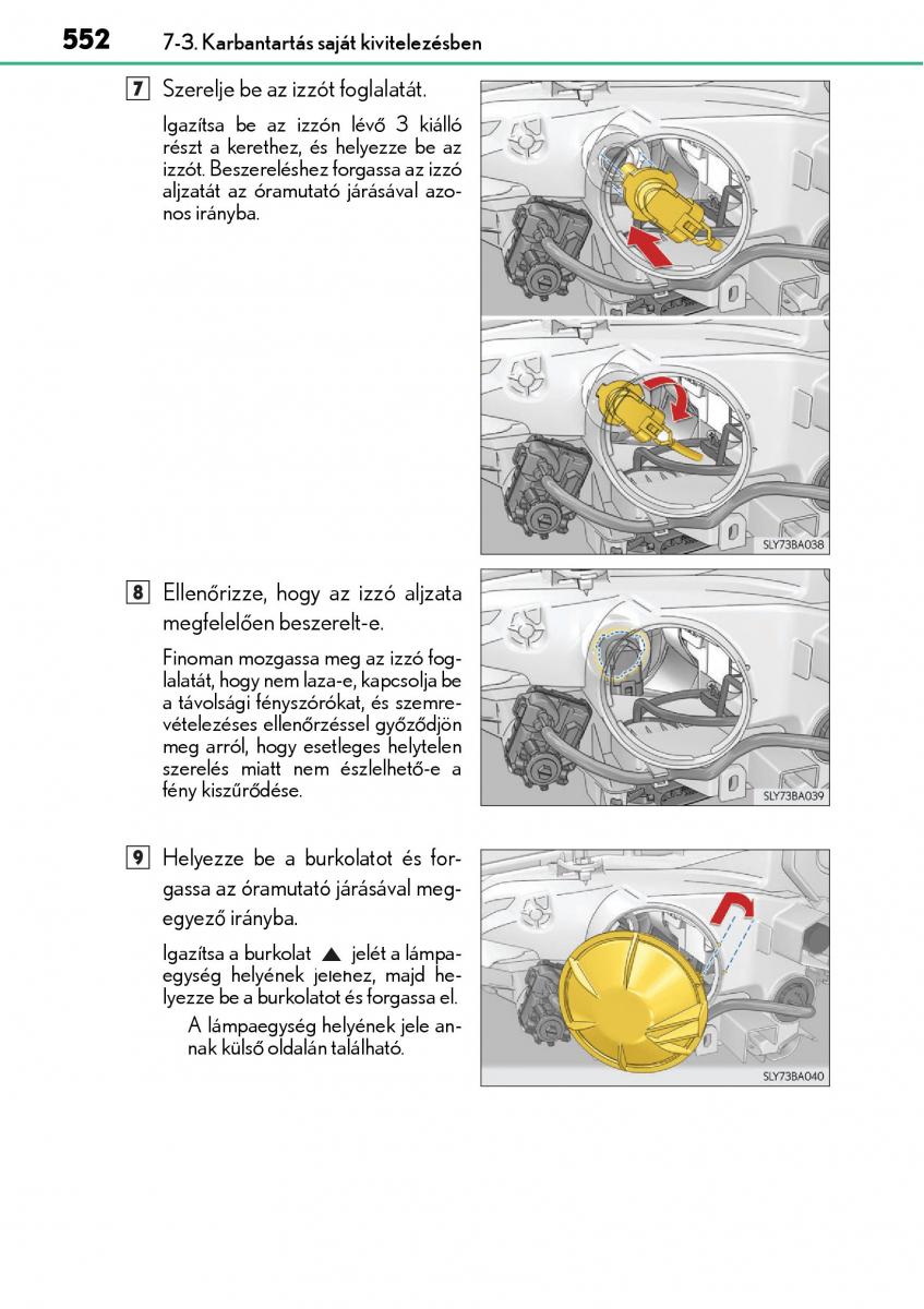 Lexus NX Kezelesi utmutato / page 552