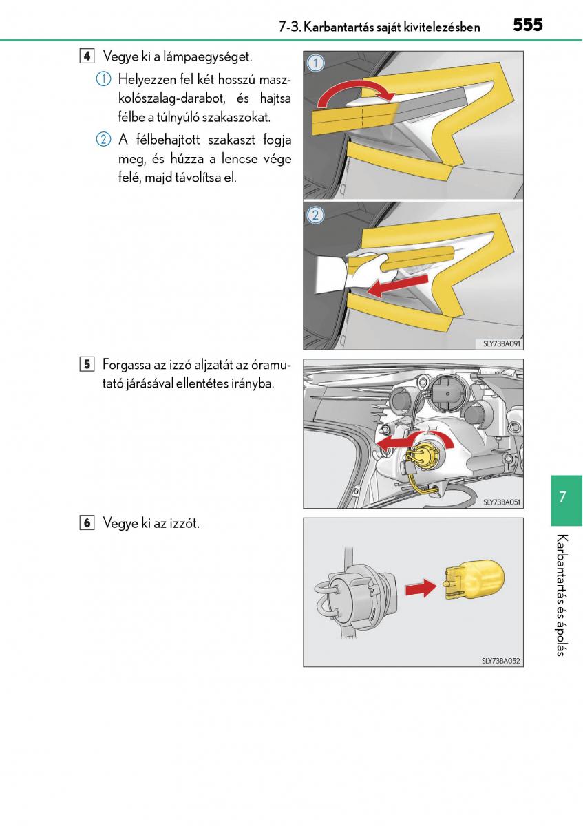 Lexus NX Kezelesi utmutato / page 555