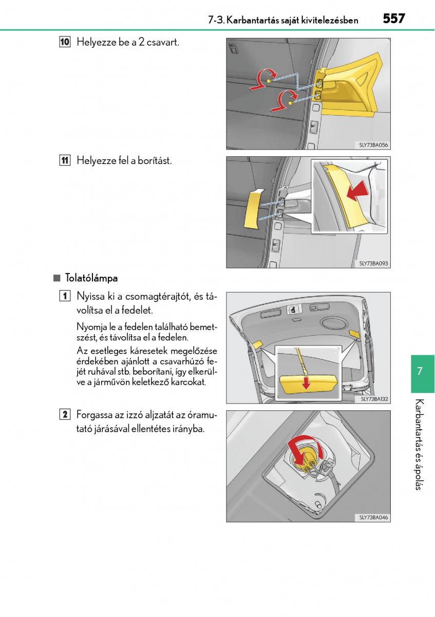 Lexus NX Kezelesi utmutato / page 557