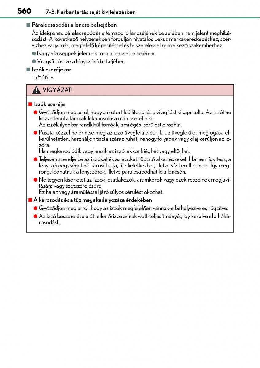 Lexus NX Kezelesi utmutato / page 560