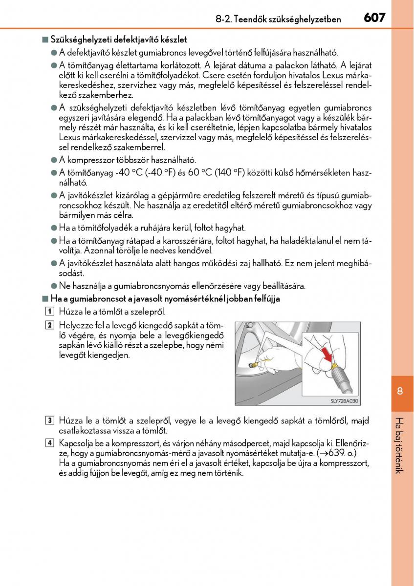 Lexus NX Kezelesi utmutato / page 607