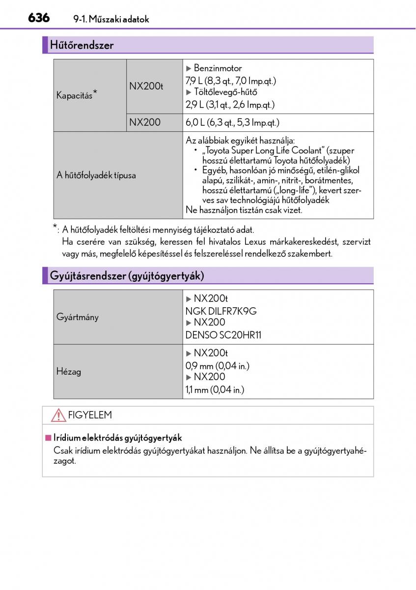 Lexus NX Kezelesi utmutato / page 636