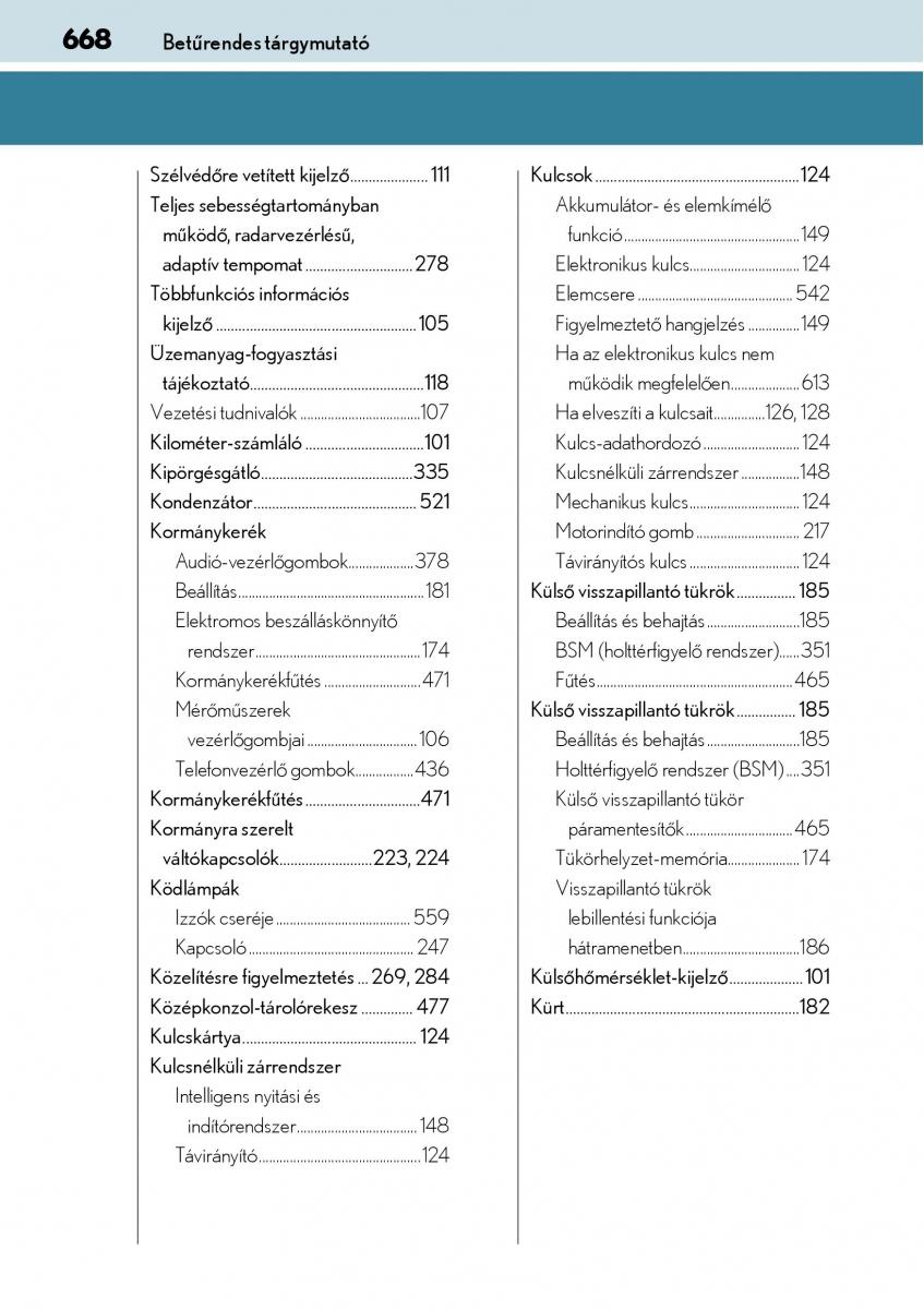 Lexus NX Kezelesi utmutato / page 668