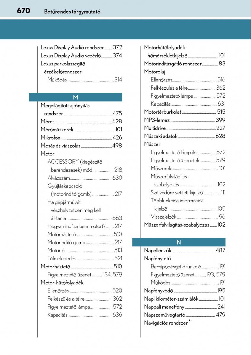 Lexus NX Kezelesi utmutato / page 670