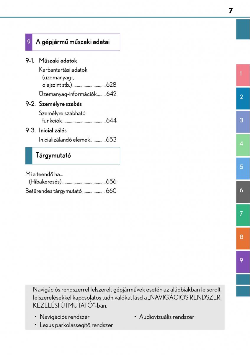 Lexus NX Kezelesi utmutato / page 7