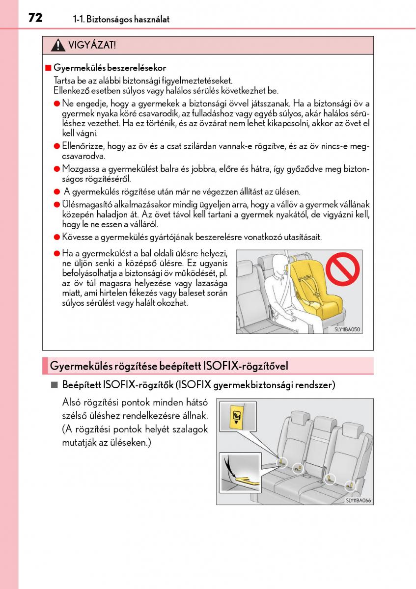 Lexus NX Kezelesi utmutato / page 72