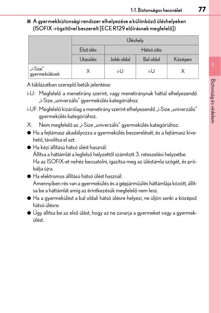 Lexus NX Kezelesi utmutato / page 77