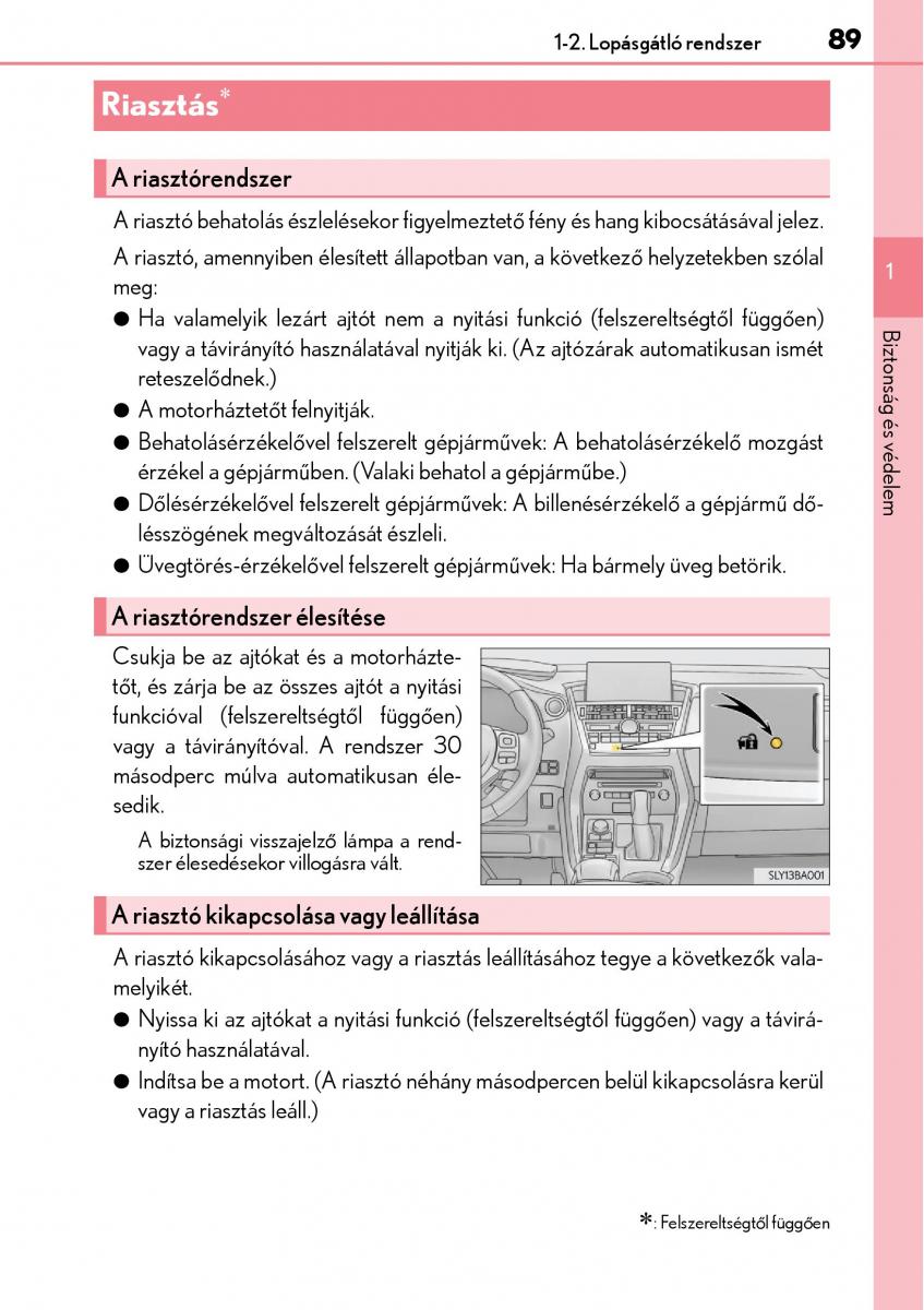 Lexus NX Kezelesi utmutato / page 89