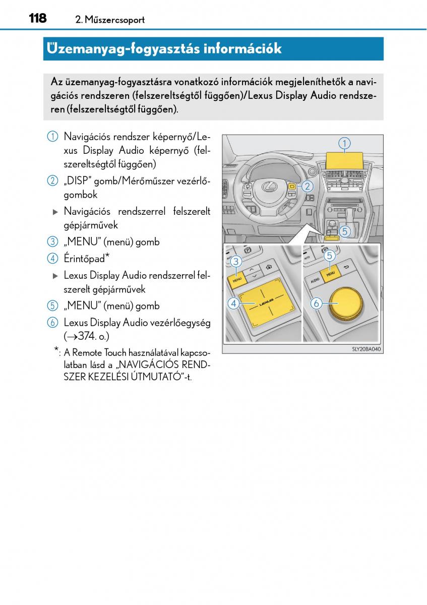 Lexus NX Kezelesi utmutato / page 118