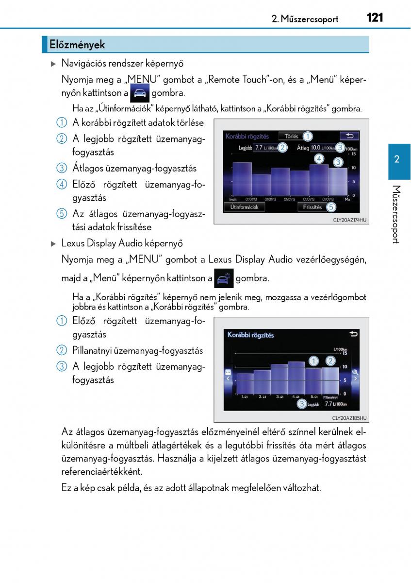 Lexus NX Kezelesi utmutato / page 121