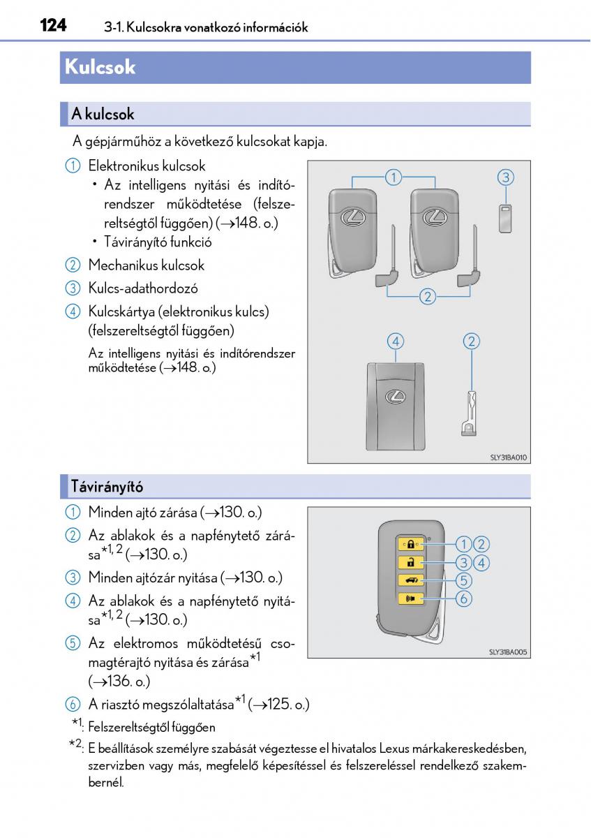 Lexus NX Kezelesi utmutato / page 124