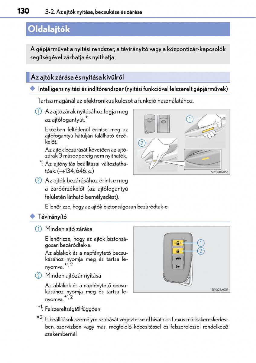 Lexus NX Kezelesi utmutato / page 130