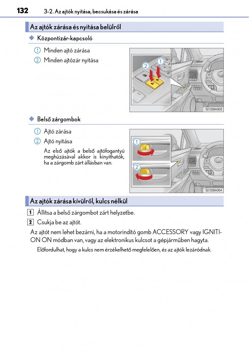 Lexus NX Kezelesi utmutato / page 132