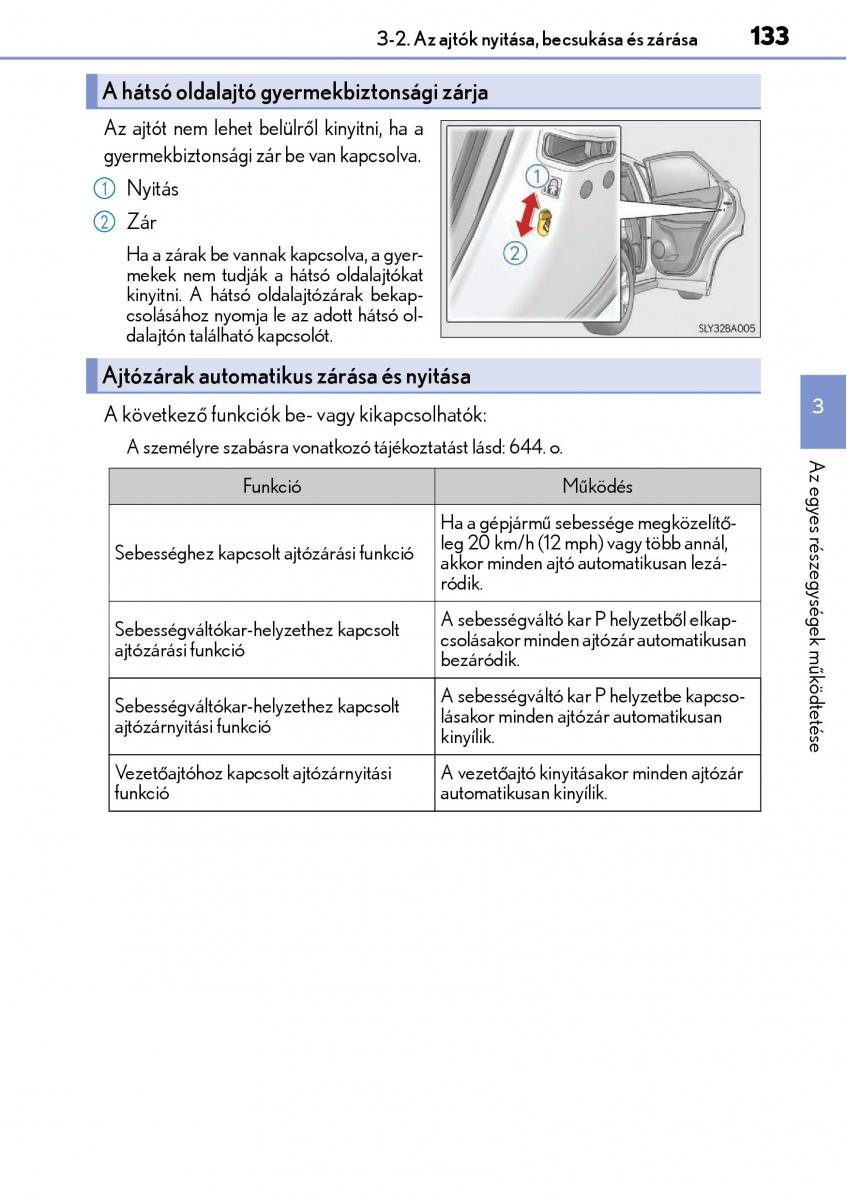 Lexus NX Kezelesi utmutato / page 133