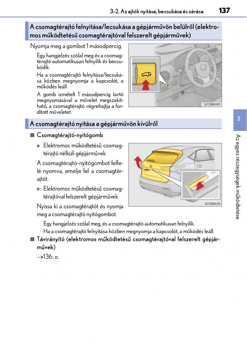 Lexus NX Kezelesi utmutato / page 137