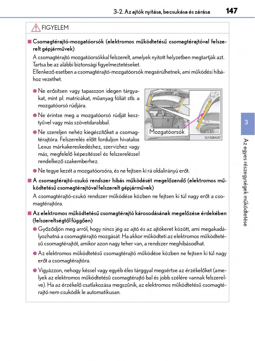 Lexus NX Kezelesi utmutato / page 147